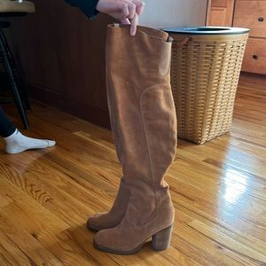 Kelsi Dagger Brown Suede Over the Knee Boots Size 8.5